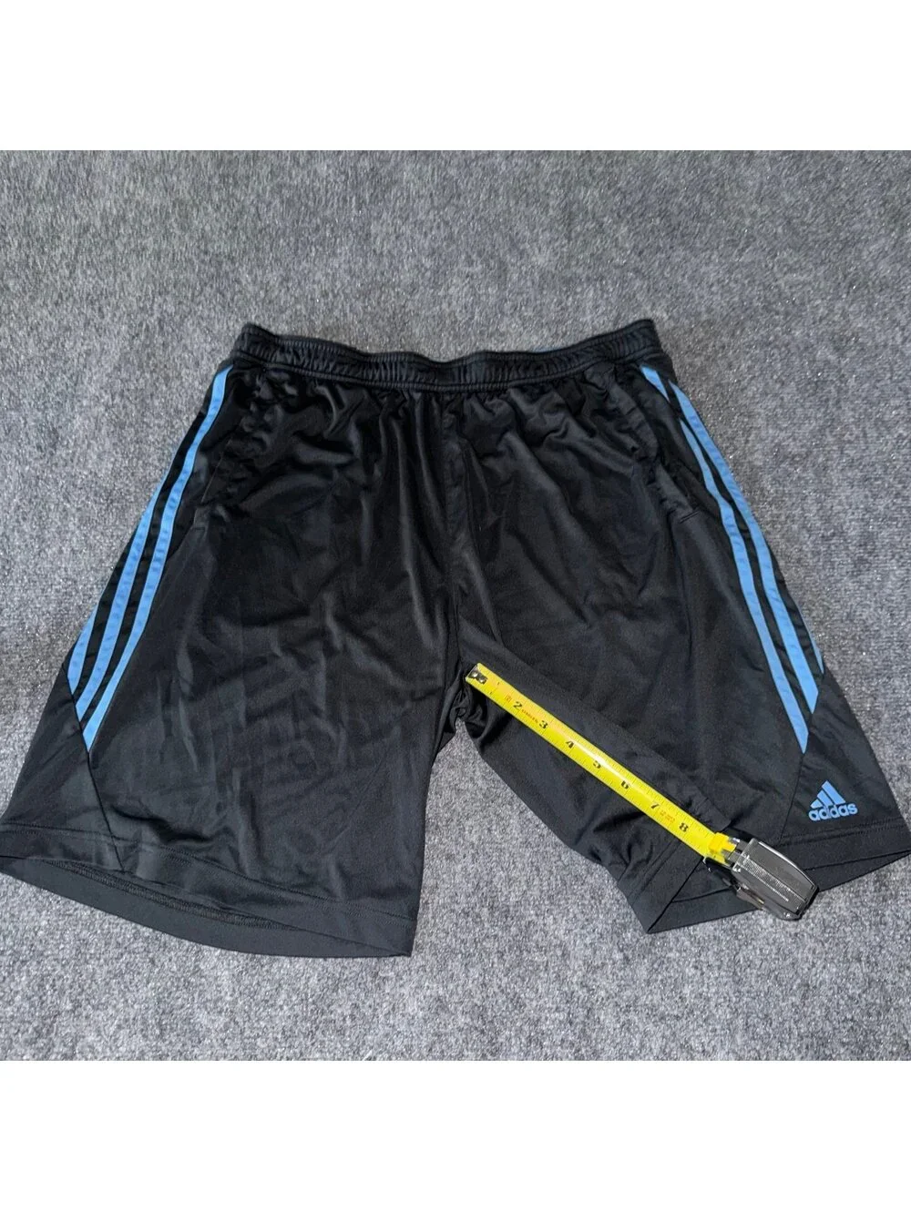 Adidas Blue Stripe Baggy Athletic Shorts Mens LG Vtg y2k 90s Rare